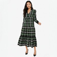 Tuckernuck Tartan Bristol Tiered Midi Dress Size XXS