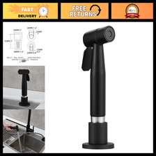 Stainless Steel Kitchen Sink Pull Out Spray Head Set with Hose Holder - Black