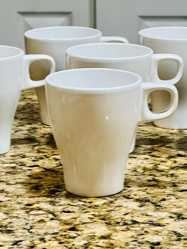 "Juego de tazas blancas IKEA de Suecia de 6-4"" 8 oz #21533 excelente estado sin usar" Foto 3 de 4
