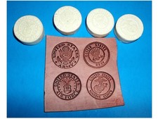 Military Insignia Medallions Set of 4 Leather Emboss Plates