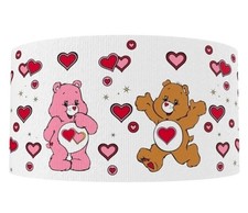 1.5" 1 yard Care Bear Heart Love printed Grosgrain Ribbon 1253249