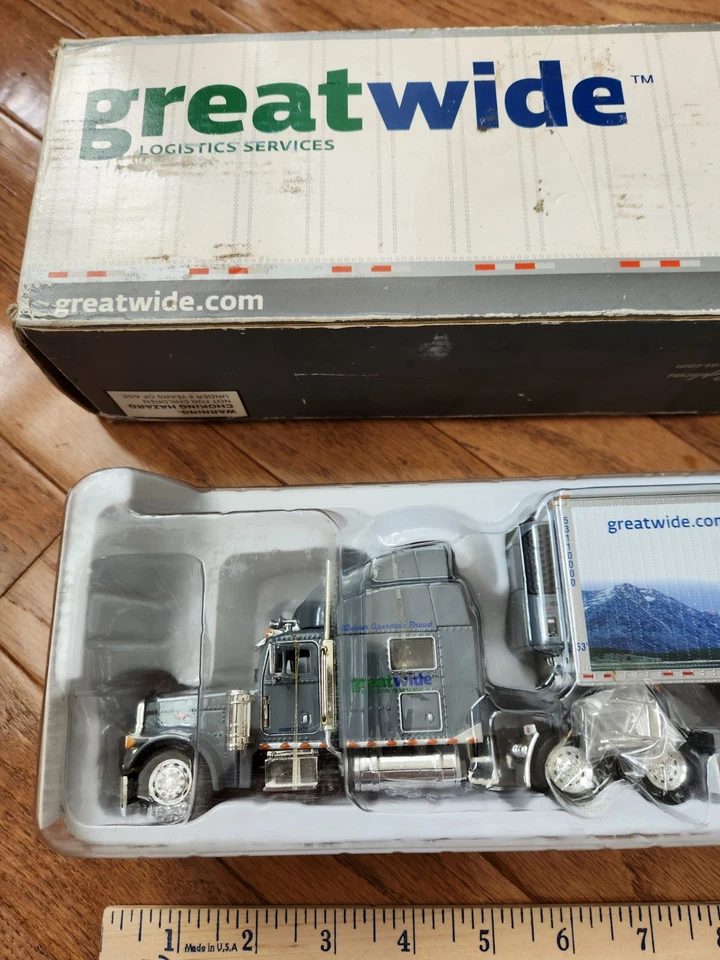 Peterbilt 379 Greatwide Logistics Tonkin Replicas Dry Van Trailer Truck 1:53 Box - Image 2 of 4