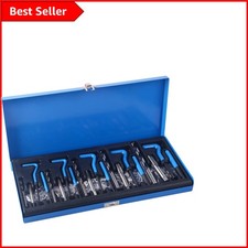 Metric Thread Repair Kit with 151pcs of M5-M12 Inserts in Steel Organizer Box