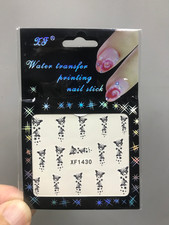 1Sheet/Lot Popular Exquisite Water Transfer DIY Nail Sticker XF1430