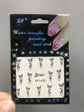 1Sheet/Lot Popular Exquisite Water Transfer DIY Nail Sticker XF1430