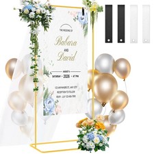 Wedding Sign Stand, Metal Welcome to Our Wedding Sign Holder with Leather Sig...