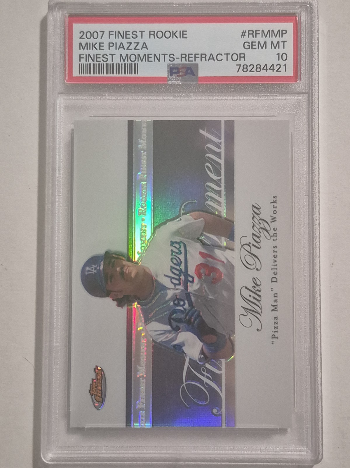 2007 Topps Finest - Rookie Finest Moments Mike Piazza Refractor PSA 10