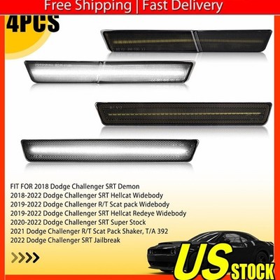 FOR 2018-22 Dodge Challenger SRT Widebody Front & Rear LED Side Marker Light