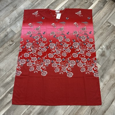 Miss Lavish London NWT Long Red Kaftan Tunic Kimono Maxi Dress Women s Size LG