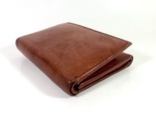 Genuine Leather Brown Trifold Men  s Wallet
