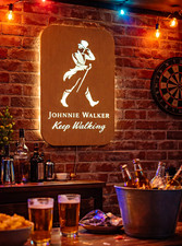 Johnnie Walker &bdquo;Keep Walking&ldquo; beleuchtetes Werbeschild Wanddeko