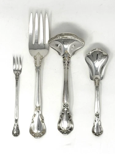 Gorham Chantilly STERLING Silver 4 Pc Serving Set
