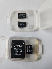 LOT of 3 MicroSD Cards 64Gb,8Gb,4Gb and SD adapter Various Brands -