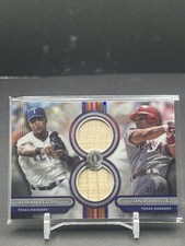 Ivan Rodriguez Adrian Beltre 2024 Topps Tribute Dual Relics Purple /50 #DR2-BR