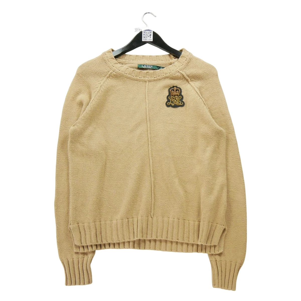 PULL FIN MADEMOISELLE RIVE DROITE BEIGE ET DORÉ. ENVOI