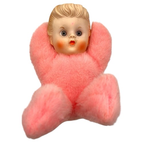 VTG 1970s USA Cuddle Toys By Douglas BABY DOLL Pink BONNIE Foam Filled Plush - Afbeelding 5 van 10