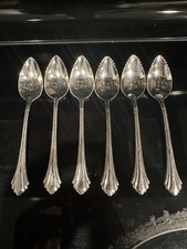 Set of 6 Grapefruit Spoons Stainless Steel Serrated Edges