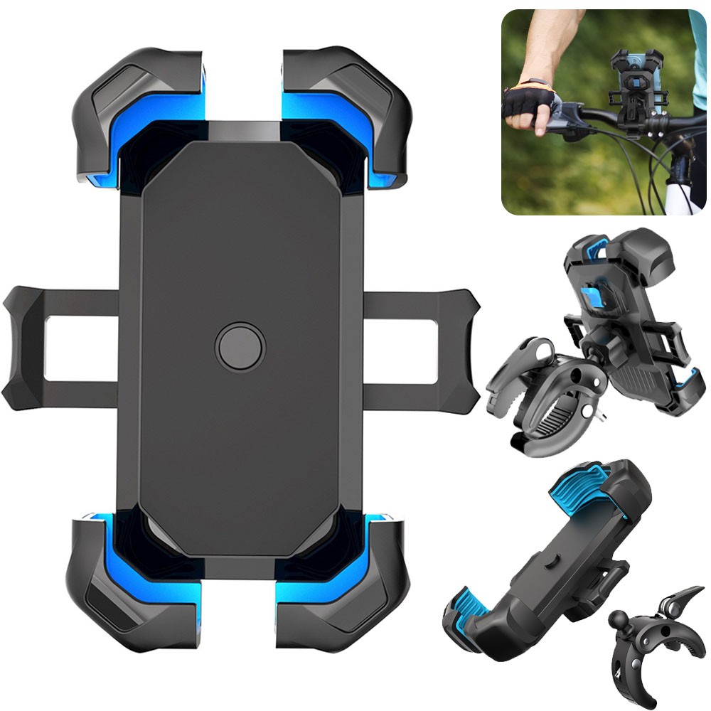 Motorcycle Phone Mount Auto Lock 100mph Military Anti-Shake 