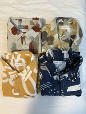 Zara Boys Linen Short Sleeve Shirt, Size 13-14, Button-Up Lot of 4