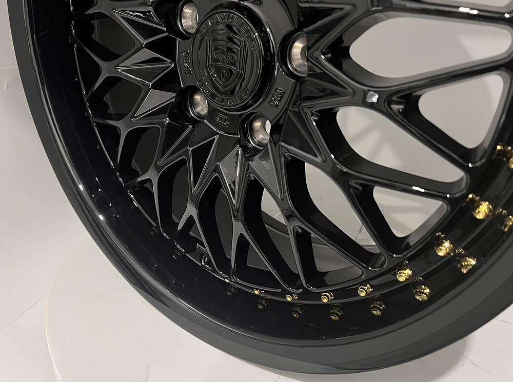 NS5 19 inch Black Gold Rim fits MASERATI COUPE 4200 2002 - 2006