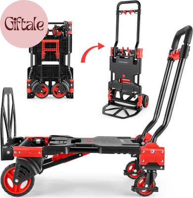 #ad 330LB Folding Hand Truck Heavy Duty Carrying Combination of Four Wheels and Two $223.41