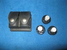 Three HKS #10 speed loaders and an HKS 203 medium double speed loader case — photo 1