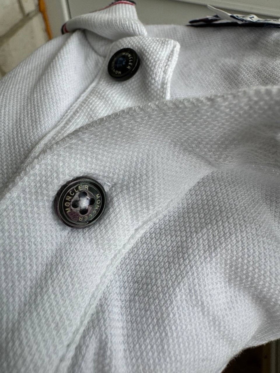 Moncler Polo Classic Short Polo White Size XL thumbnail 7