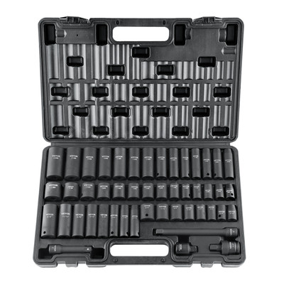 #ad VEVOR Impact Sockets Set 48pcs 6 Point 3 8in Drive Bit Ratchet Tool Kit Case $42.99