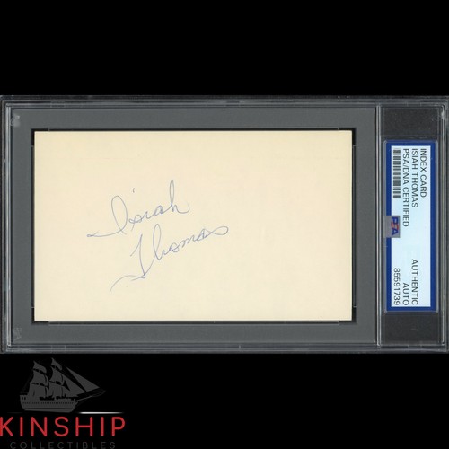Isiah Thomas signed 3x5 Index Card PSA DNA Slab Vintage Basketball Auto C4937