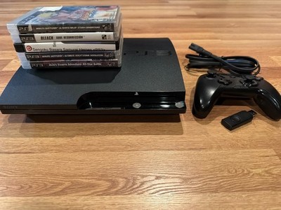 Sony PlayStation 3 PS3 Slim Console Bundle 5 Games Wireless Controller Tested
