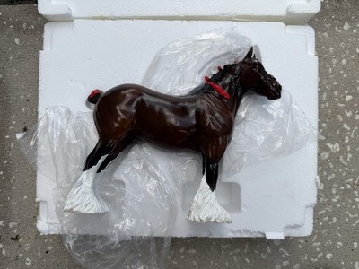 RARE New Black Horse Ranch Resin Glossy Dark Bay Clydesdale Draft BHR