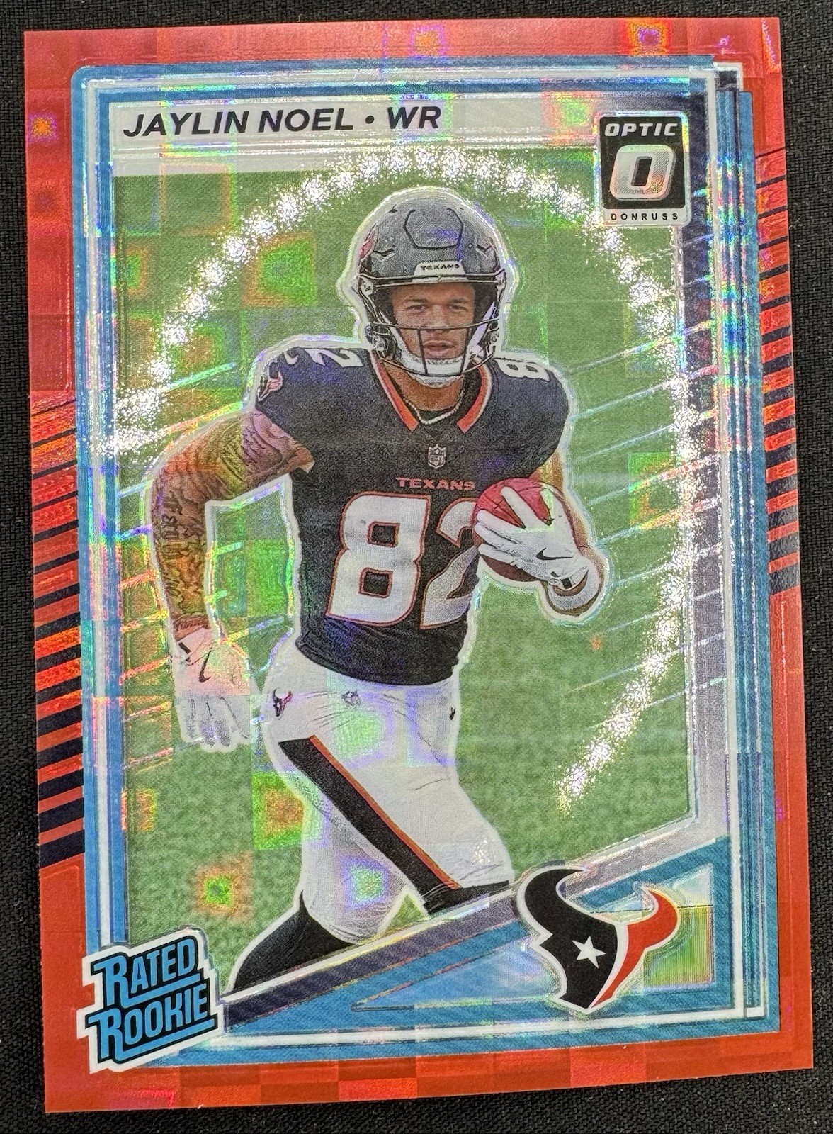 2025 Donruss Jaylin Noel Optic Rated Rookie Preview Red Pandora RC #324 Texans