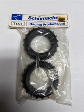 Vintage Schumacher 1/10 cat T654 front tires rim spike New Old Stock