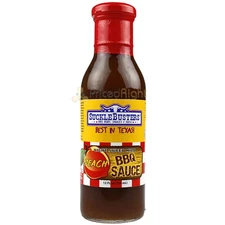 Sucklebusters Peach BBQ Sauce 12 Oz. Light Sweet Mild Blend Competition Rated
