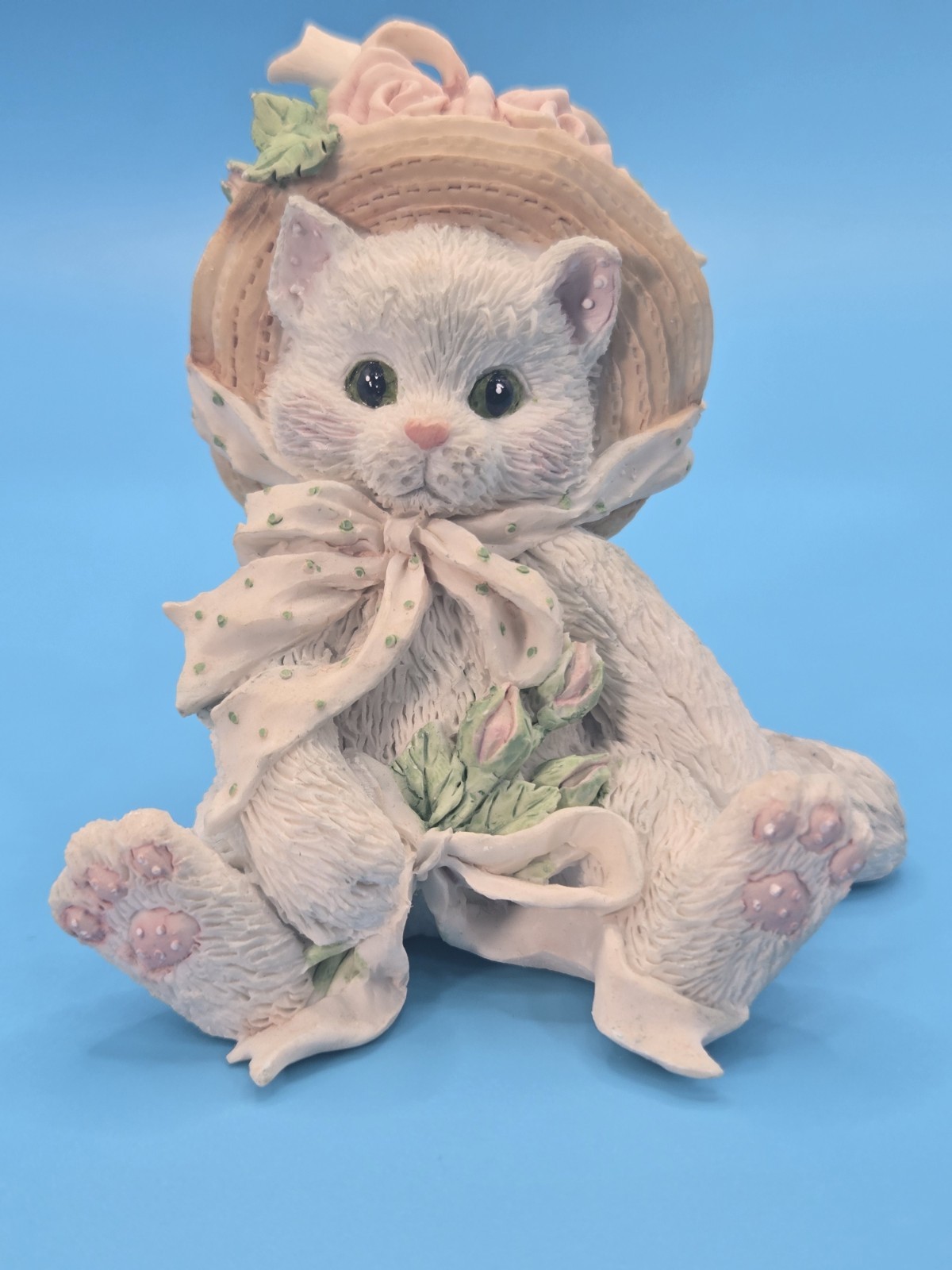 Calico Kittens Enesco 1992 'Our Friendship Blossomed From the Heart New with Box