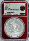 2023 Fiji 1 oz Silver Morgan 1883 CC Dollar $1 NGC MS 70 FDI David Ryder Signed