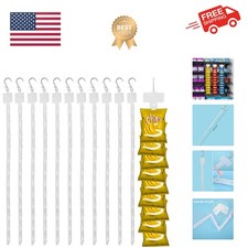 12 Pack Station Hanging Merchandise Strips with S Hooks, 12 Stations Plastic ... 1.92 per strip
