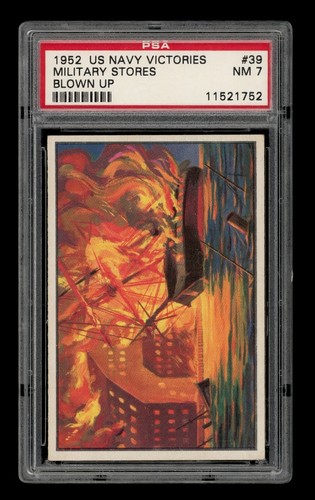 1954 U.S. Navy Victories Set-Break # 39 Military Stores Blown Up PSA 7 NM