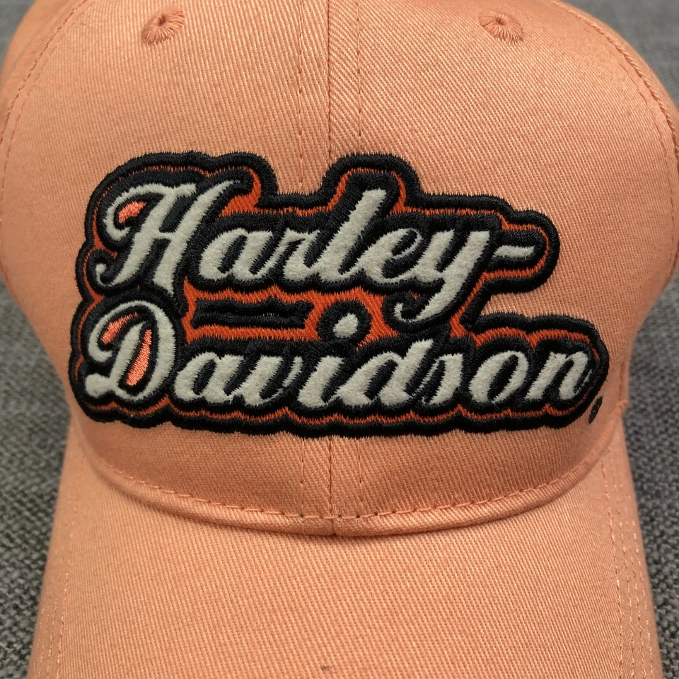 Harley-Davidson Sombrero Gorra Correa Trasera Parche Bordado Motocicleta Hombre Motociclista Foto 2 de 4