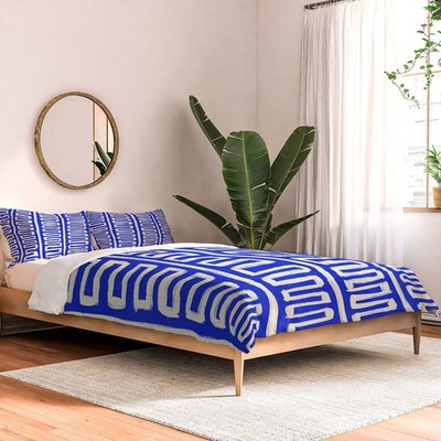 Deny Designs Full/Queen Avenie Modern Craft Greek Key Comforter and Sham Set