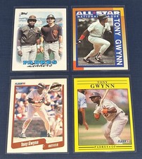 1988-1991 Topps & Fleer - TONY GWYNN w/ Padres, BASEBALL CARD LOT OF 4, HOF, NM+
