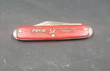 VINTAGE POCKET KNIFE COCA COLA 5¢ WORLD FAIR CHICAGO 1933 MADE IN USA RED