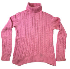 J.Crew Rollkragenpullover rosa UK 12 M Damen 7% Kaschmir, 5% Angora Kaninchenhaar