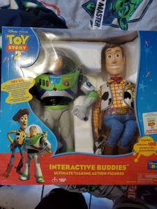 1995 Disney Interactive Buddies Toy Story Woody Buzz Lightyear action figure 64442629656 | eBay