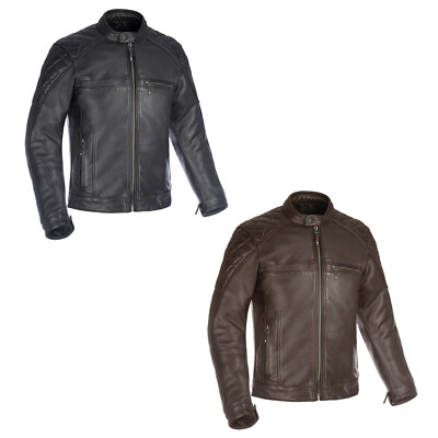 Leather Motorcycle Jacket Oxford Route 73 CE AA Classic