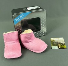 BearPaw Kaylee Infant Pink Bootie Size Medium New in Metal Gift Box