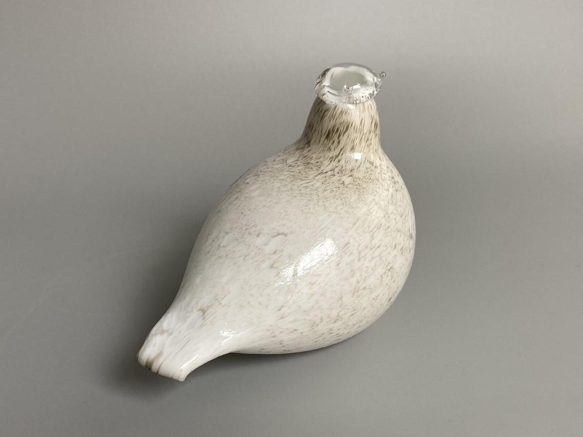 Oiva Toikka Willow Grouse bird Nuutajärvi Finland Art Glass