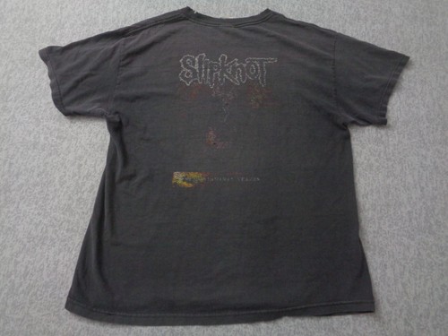 Camicia Slipknot Vintage Uomo Large The Subliminal Verses Tour 2005 Distressed - Foto 3 di 14