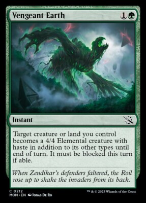 MTG March of the Machine C Vengeant Earth #0212 PLAYSET 4x x4