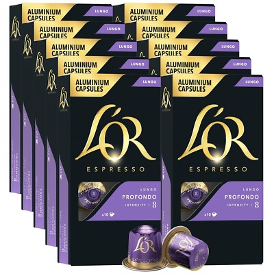 L'OR Espresso Coffee 30 or 50 Pods or 100, Fits Nespresso Original Line FLAVORS